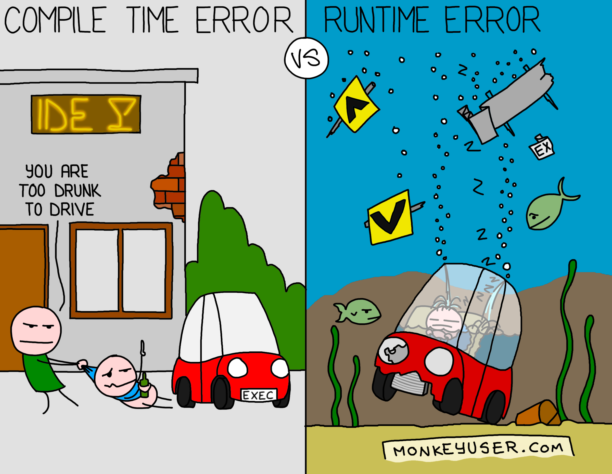 Drunk compiling comic