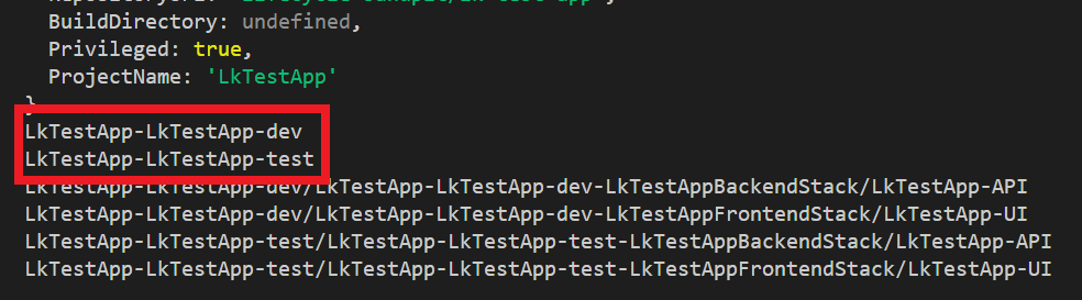 Deployable stacks listed